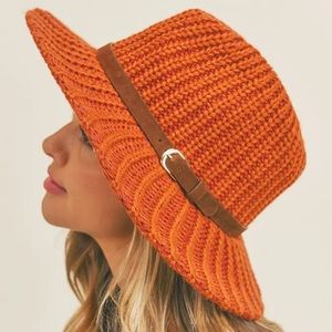 Rust Knit Fedora NWT